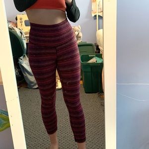 Lululemon Pink Purple Patterned Capri